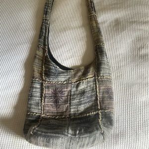 Hippie peace sign shoulder bag